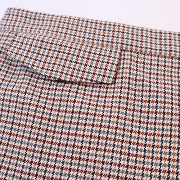 Theory Multicolor Checkered A-Line Skirt - Picture 3 of 7